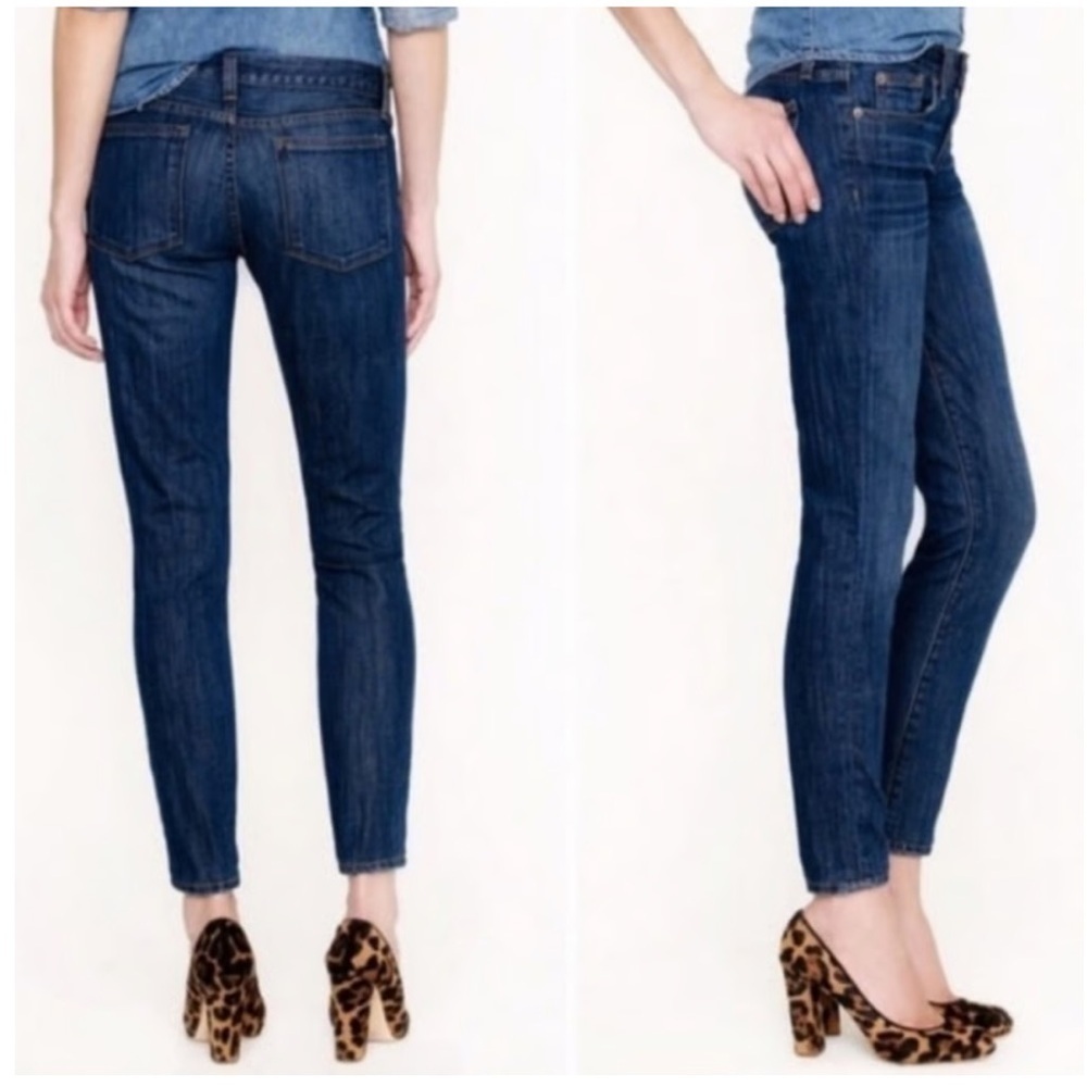 J. Crew Toothpick Ankle Dark Blue Jeans Size 27 #1826
